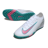 Chuteira Society Nike Zoom Mercurial Vapor 16 Elite TF Branco, Azul e Rosa